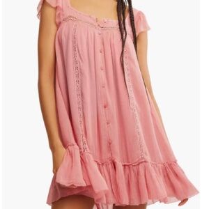 Free People Pink Mini Dress!